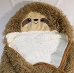 Sloth Wearable Hooded Blanket For Adults Fluffy Super Soft Sherpa Faux Fur. Fixed Price $24.95.