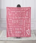 Regal Comfort - Wrapped Love Sentimental Sayings Plush Throw 50"X60". Fixed Price $34.95.