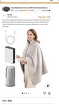 Zireot Grey Electric Heating Blanket Usb Heated Shawl Battery Operated Washable. Fixed Price $49.99.