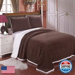Elegant Comfort Luxury Micro-sherpa Ultra Plush Warm Heavy-weight Wave Pattern. Fixed Price $62.05.