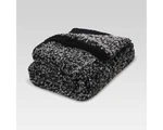 Threshold Faux Fur Throw Blanket - Black 50" 60". Fixed Price $34.99.