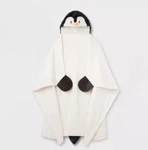 Penguin Hooded Blanket 40 X 50 Fuzzy Wrap Around Wondershop Target New. Fixed Price $11.00.