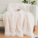 Haihua Beige Faux Fur Blanket, 50 60 Fluffy Throw, Shag.... Fixed Price $34.01.