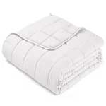 Yescool Weighted Blanket For Adults (15 Lbs, 48" X 72", White) Cooling Heavy .... Fixed Price $61.38.