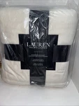 Ralph Lauren Ivory Micromink Plush Twin Monogram Blanket Nwt. Fixed Price $48.99.