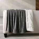 Life Comfort Ultimate Faux Fur Luxurious Reversing To Plush Throw 60" 70" Gray. Fixed Price $37.90.