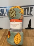 Huntington Home Harvest Throw Soft Blanket 50"X60" Leaves & Acorns Washable New. Fixed Price $29.50.