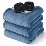 Bedsure Electric Blanket Queen Size - Dual Control Heated 84X90 In Blue. Fixed Price $79.75.