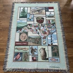 North Carolina Woven Tapestry Blanket Throw 48" X 66" Old State Co Tarheel. Fixed Price $44.99.