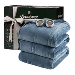 Beautyrest Heated Microlight To Berber Blanket - King (90 X 100 In), Blue. Fixed Price $111.97.