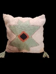 Opalhouse Jungalo Throw Cushion Green Floral Tufted Geometric Medallion Pattern. Fixed Price $25.00.