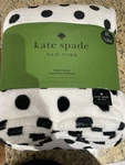 Kate Spade Plush Blanket White Black Polka Dot Full/queen 98 X 92 Inches Deco. Fixed Price $60.00.