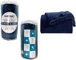 Kmuset Blanket Dark Blue Throw Plush Microfiber Solid Super Soft Cozy Luxury Bed. Fixed Price $24.99.