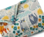 Kitty Cats Blue Soft Plush Throw Blanket 5' X 6 - The Big One New. Fixed Price $28.95.