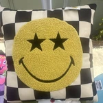 Yoobi Smiley Movement Checkerboard Plush Throw Pillow Oeko-tex Certified. Fixed Price $8.00.