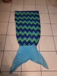 Mermaid Tail Blanket Fleece 56 Soft Sleepyheads Blue One Size Adult/child Euc. Fixed Price $5.99.