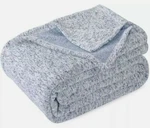 Kawahome Knit Lightweight Warm Fuzzy Heather Jersey Blankets All Season. Fixed Price $24.99.