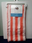 Mainstays Knit Throw Orange/white Stripe 50X60" Cotton Blend. Fixed Price $23.80.