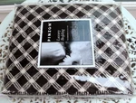 Pinzon Luxury Bedding Throw Blanket Chocolate Brown/ivory 50 70 Nwt. Fixed Price $23.45.