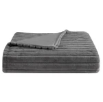Jennifer Adams Luxe Faux Rabbit Fur Channel Throw 60" 70" Gray. Fixed Price $27.95.
