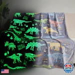 Guguden Dinosaur Blanket Glow The Dark Easter Basket Stuffers Throw. Fixed Price $30.32.