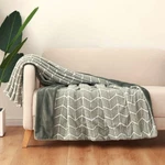 Berkshire Life Heirloom Collection Throw Blanket 60"X70" Green Reversible Soft. Fixed Price $13.95.