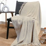 Silver Lining Cotton Herringbone Throw Blanket 50 X 60 Inch - Modern Boho Liv.... Fixed Price $29.77.