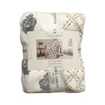 Laura Ashley Coco Luxe Plush Reversible Throw Blanket, 60IN 70IN, Neutral. Fixed Price $33.59.