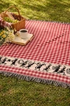 1994 Ants At Picnicwoven Tapestry Throw Blanketred Gingham Checker Mww. Fixed Price $60.79.