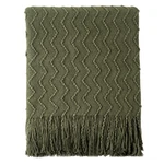 Battilo Home Blanket For Couch, Textured Knit Throw, Olive Green Throws.... Fixed Price $41.76.