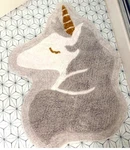 Unicorn Bath Rug Pillowfort Magical Horse Gray White Gold Cotton Throw. Fixed Price $22.97.
