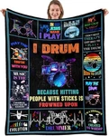 Drum Music Lover Gifts Throw Blanket, Soft Flannel Decor 50 60IN,. Fixed Price $30.29.