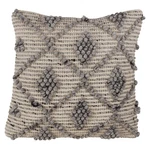 Saro Lifestyle Wool Blend Throw Pillow With Down Filling And Diamond Weave Patte. Fixed Price $78.99.