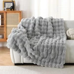 Best Merrylife Luxury Thick Faux Rabbit Fur Throw Blanket Ultra-plush Cozy. Fixed Price $35.60.