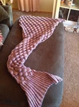 Mermaid Blanket Used Pink/purple Knitted/crocheted Best For Child Size. Fixed Price $12.99.