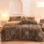 Mengersi Leopard Print Duvet Cover Shaggy Fluffy Set,cheetah .... Fixed Price $69.39.