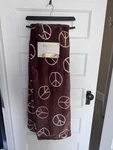Studio Decorative Fleece Throw Blanket Peace Sign 50X70IN Brown. Fixed Price $19.99.