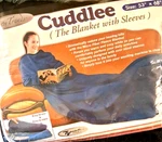 Handy Trends Cuddlee The Blanket With Sleeves Micro Fiber Blue 53" X 68" New. Fixed Price $25.00.