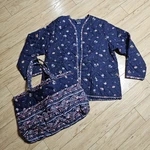 Vtg Avon Country French Fashion Floral Quilted Cardigan Jacket Tote Bag Xl. Fixed Price $48.95.
