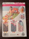 Simplicity Sewing Pattern 1389 Childs Sleeping Bag Nap Pack Blanket Pillow Uncut. Fixed Price $14.99.