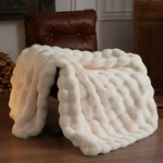 Benvwe Faux Fur Throw Blanket For Couch - Thickened Fluffy Soft Bubble Blanke.... Fixed Price $90.38.