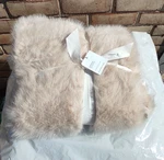 New Pottery Barn Sparkle Faux Fur Throw Blanket 50X60 Ivory. Fixed Price $79.98.
