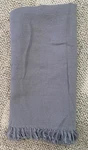 Restoration Hardware Throw Blanket Graphite Sarita Washed Linen Fringed 50"X70". Fixed Price $169.99.