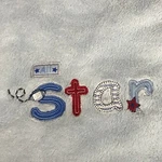 Carters Blue Boys Baby Blanket Football Stars Satin Os Sports. Fixed Price $28.96.