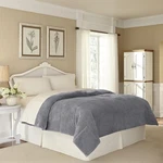 Vellux Plush Blanket, Gray, Full/queen. Fixed Price $47.98.
