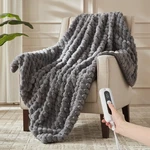 Accu-warmth Heated Throw Blanket Fast Heating 3D Jacquard Electric. Fixed Price $44.52.