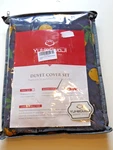 Yuheguoji Bedding 3 Pc Set One Duvet Cover 2 Cases Navy Blue Lemon Design Queen. Fixed Price $39.99.