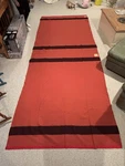 Hudson Bay Red Wool Blanket 3 1/2 Point Unseparated Double Length Rare 160 X61. Fixed Price $500.00.