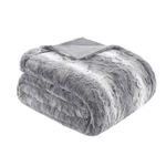 Madison Park Zuri Soft Plush Luxury Oversized Faux Fur Throw Animal Stripes D.... Fixed Price $47.31.