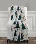 The Mountain Home Collection Led Holiday Printed Throw, 50 X 60, White. Fixed Price $34.90.